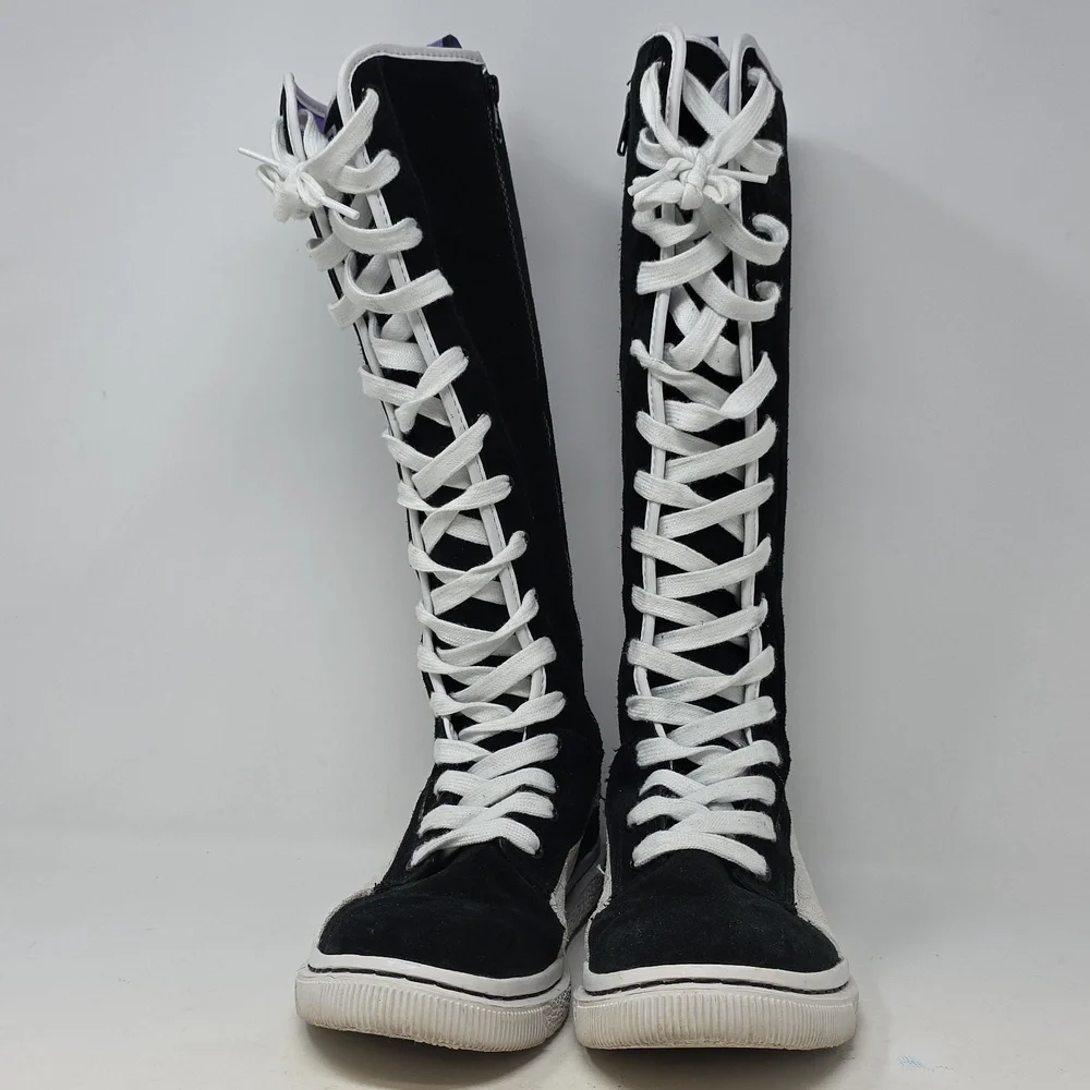 Puma Women's Black and White Knee-High Sneakers Size 8